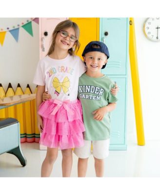 Baby Girls Raspberry Bow Tiered Tutu Skirt