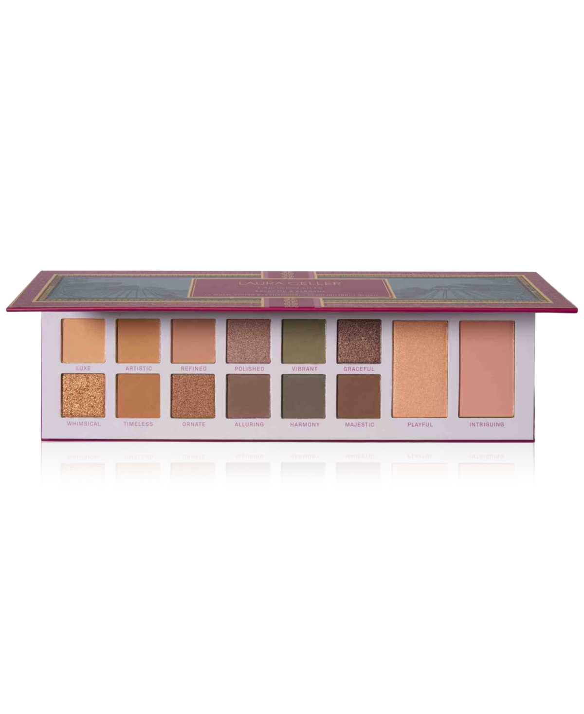 Laura Geller Beauty Laura's Essentials Eclectic & Elegant 12 Multi-finish Eyeshadows, 1 Highlighter, 1 Blush In Transparent