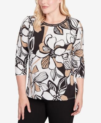 Petite Leaf Floral Top