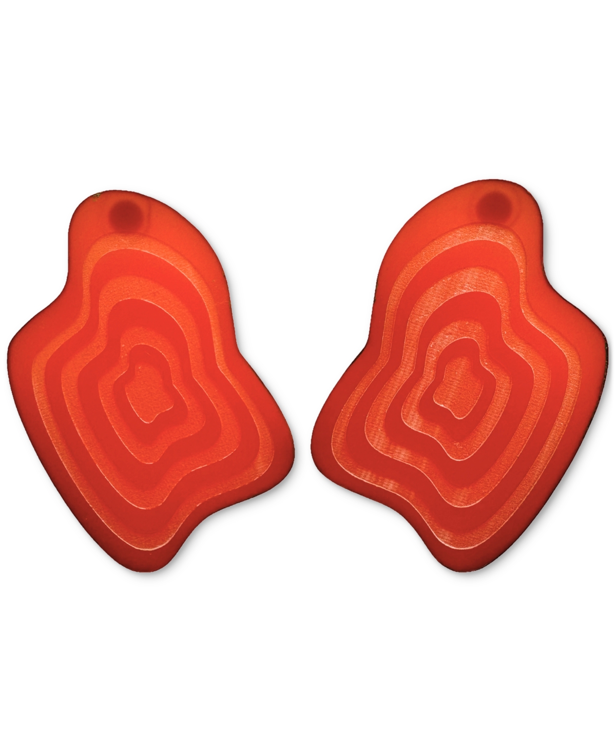 Swanky Designs Catira Geometric Earrings In Orange