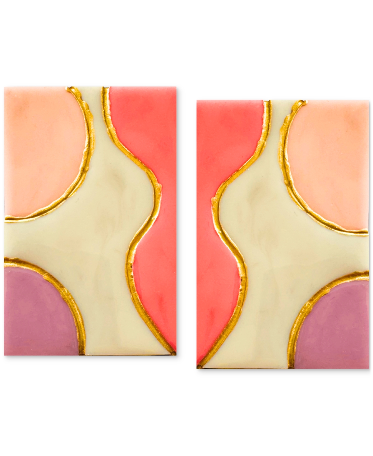 Swanky Designs Harper Studs Geometric Earrings In White