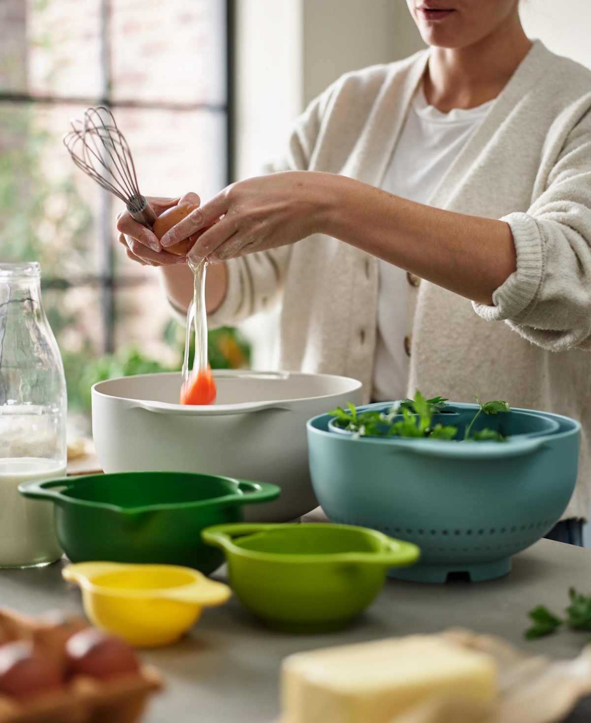 Joseph Joseph Duo 6-piece Food Preparation Bowl Set In Multi