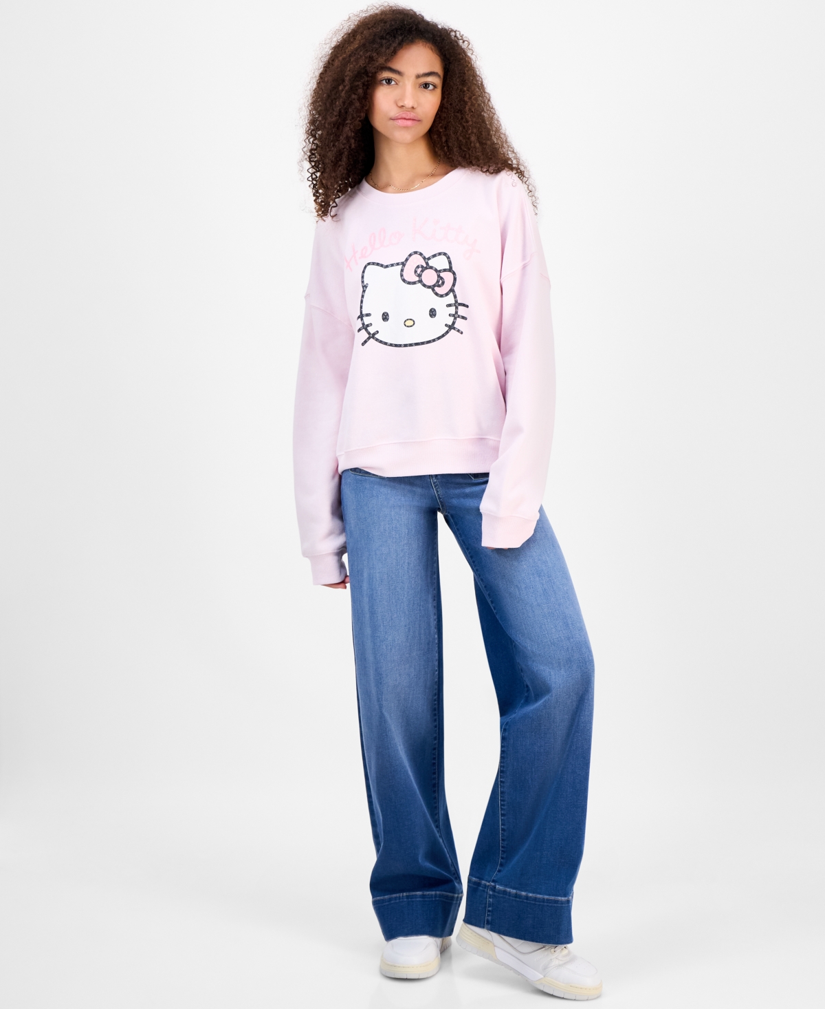 Grayson Threads, The Label Juniors' Hello Kitty Crewneck Sweatshirt