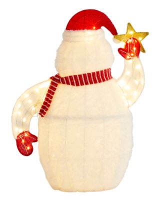 42" Lighted Fabric Christmas 3D Yeti Outdoor D&eacute;cor