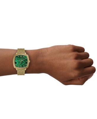 Unisex Nick Jonas x Machine Luxe Malachite Gold-Tone Stainless Steel Watch, 37mm