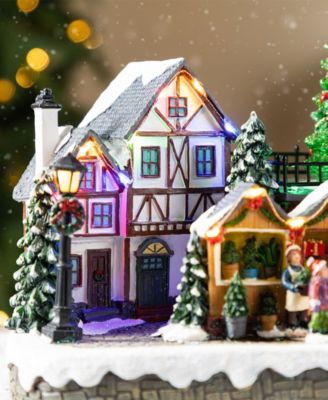15.25" Christmas Oversized Resin Lighted Village