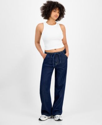 Indigo Rein - Juniors' Wide-Leg Lightweight Jeans