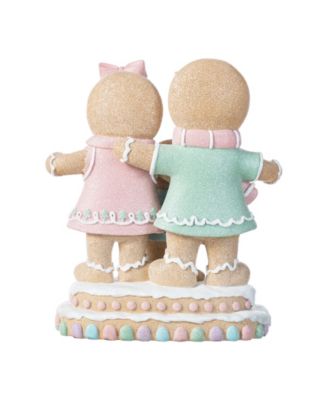 10.25" Resin Christmas Gingerbread Man Family Figurine