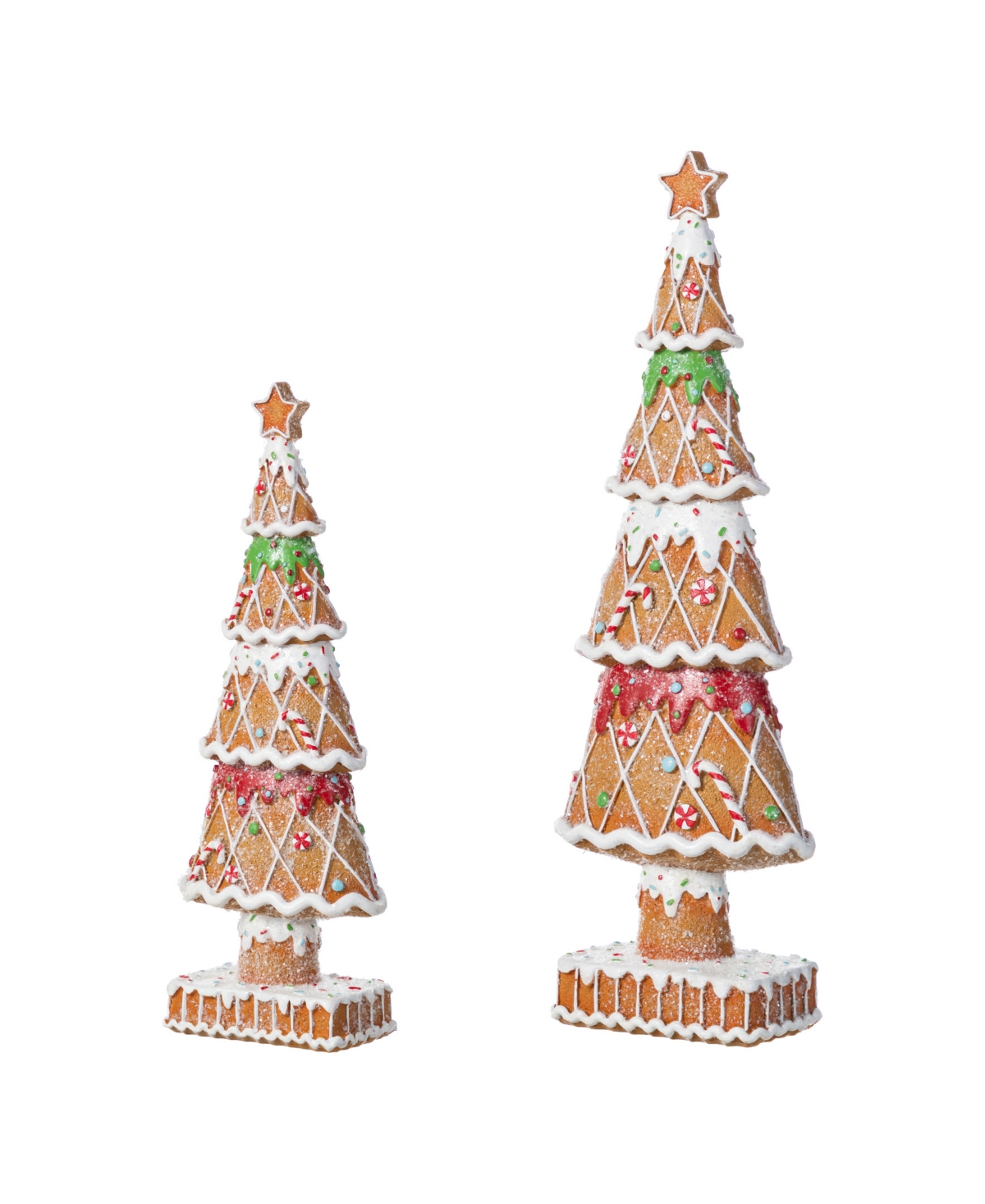 Resin Christmas Tree Table Decor, Set of 2 - Multi