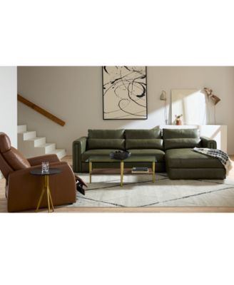 Touville Leather Push Back Recliner, Exclusively at Macy's