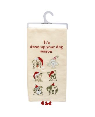 Primitives by Kathy It's Dress Up Your Dog Season Kitchen Towel - Macy's
