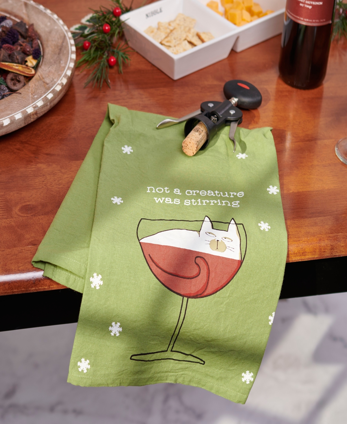 Primitives By Kathy Not A Creature Kitchen Towel In Multi