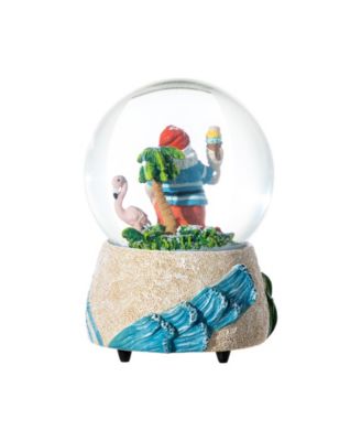 100mm Resin Christmas Musical Snowflakes Santa on Vacation Water Globe