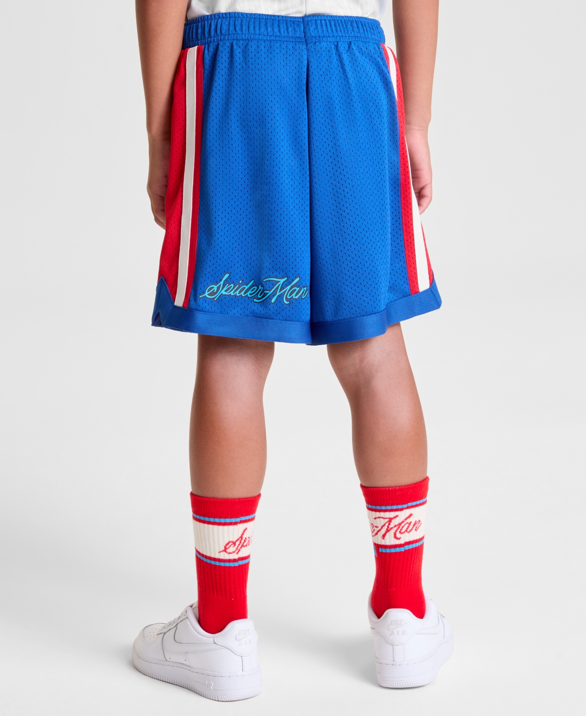 Macy's Marvel X Nba Kids Spider-man Baller Mesh Shorts, Macy's Exclusive In Blue