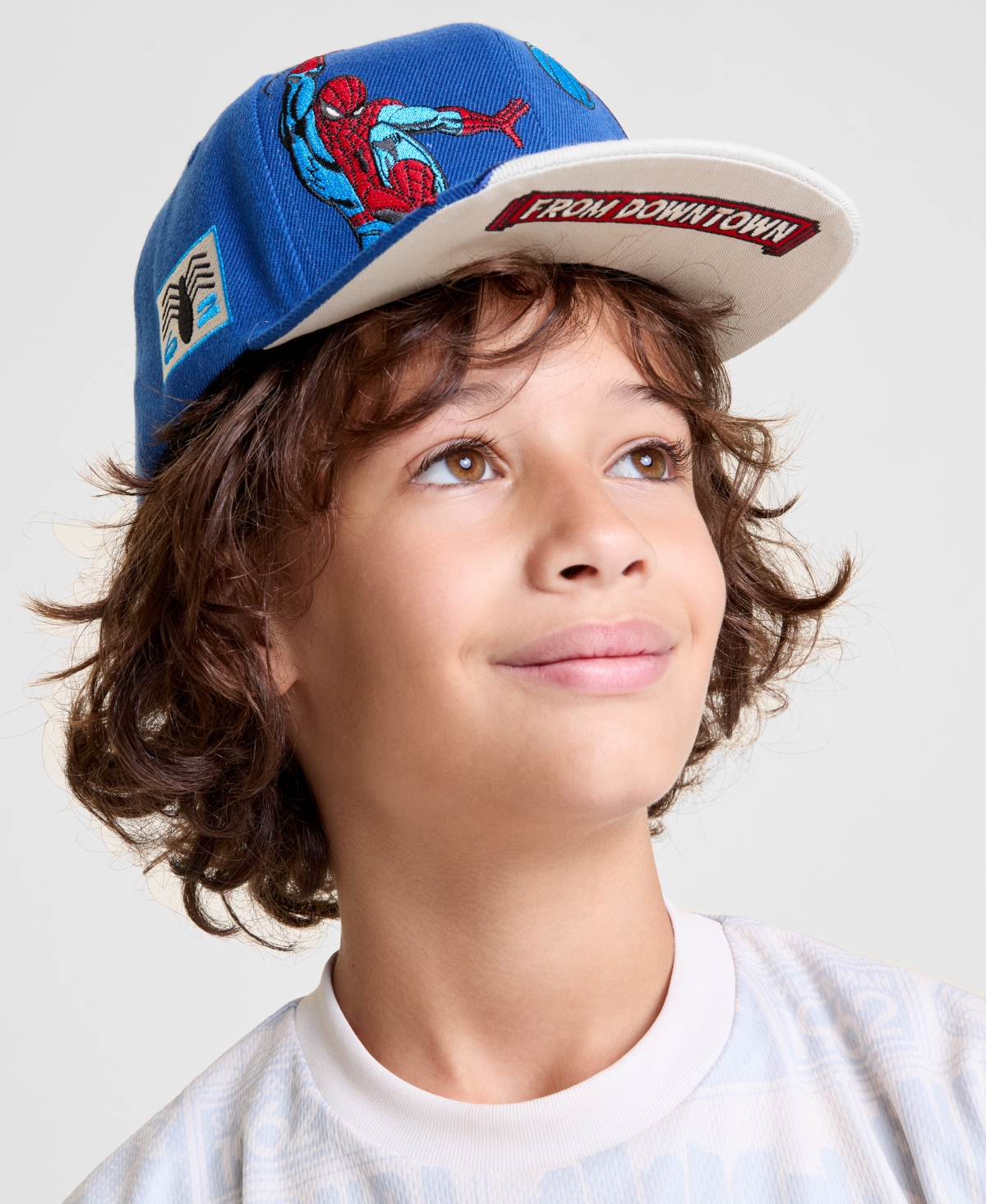 Macy's Marvel X Nba Kids Spider-man Snap-back Baseball Cap, Macy's Exclusive In Blue