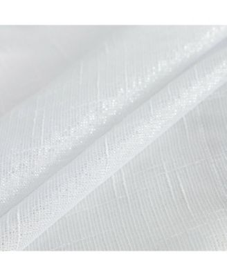 Ultra Glam Beaded Sparkly Sheer Window in a Bag Curtain Set - 58 in. W x 84 in. L, Rose