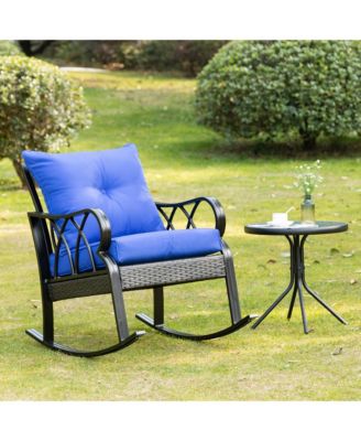 Rat Rock Chair with Ergonomic Design, Indoor&Outdoor Aluminum