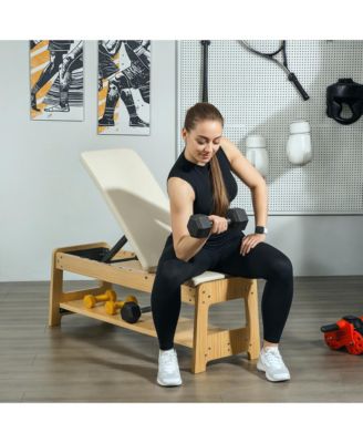 Adjustable Weight Bench with Rack for Weight Lifting,