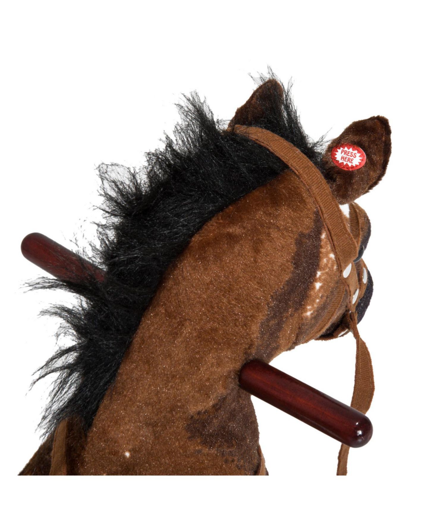 Детская мягкая игрушка Qaba Metal Plush Rocking Horse, 88 lb. Weight Capacity, Ages 3+ — фото 8