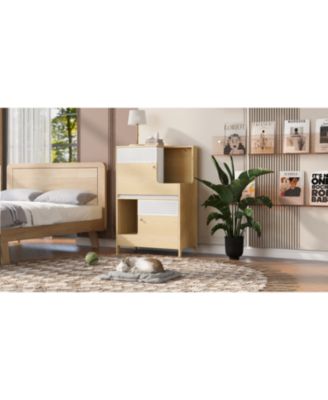 Furniture Style Multi-use Cat litter box house With 2 flip-down door