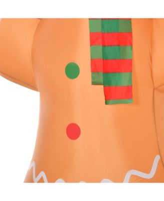 8 ft Inflatable Gingerbread Man Outdoor Holiday Display w/ LED Lights