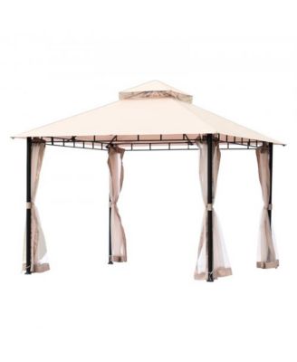 Outdoor Gazebo with Durable Metal Frame and Full Mosquito Netting – Fits 6 to 8 People for Patio or Garden Use