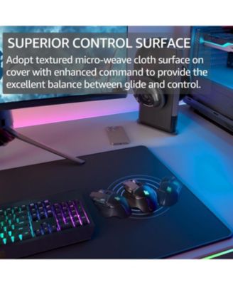 Large Gaming Mouse Pad Extended Mousepad with Micro-Weave Cloth, Non-Slip Base, Water Resist Keyboard Pad for Office Home, 31.5x15.7in