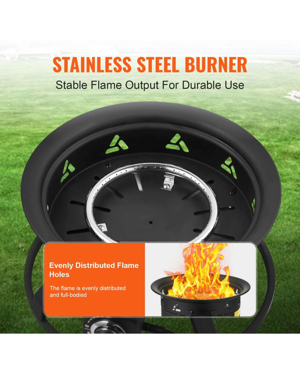 Slickblue Portable Propane Gas Fire Pit for Outdoor Heating – Ideal for Camping, Backyard