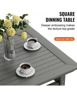 5-Piece Outdoor Dining Set with Square Table and Chairs for Deck or Backyard