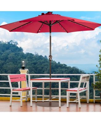 Round Weighted Patio Umbrella Base Stand 59 lbs w/ 3 Adapters