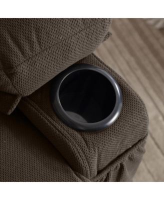 Swinging Recliner Massage Heated Sofa with USB and 2 Cup Holders