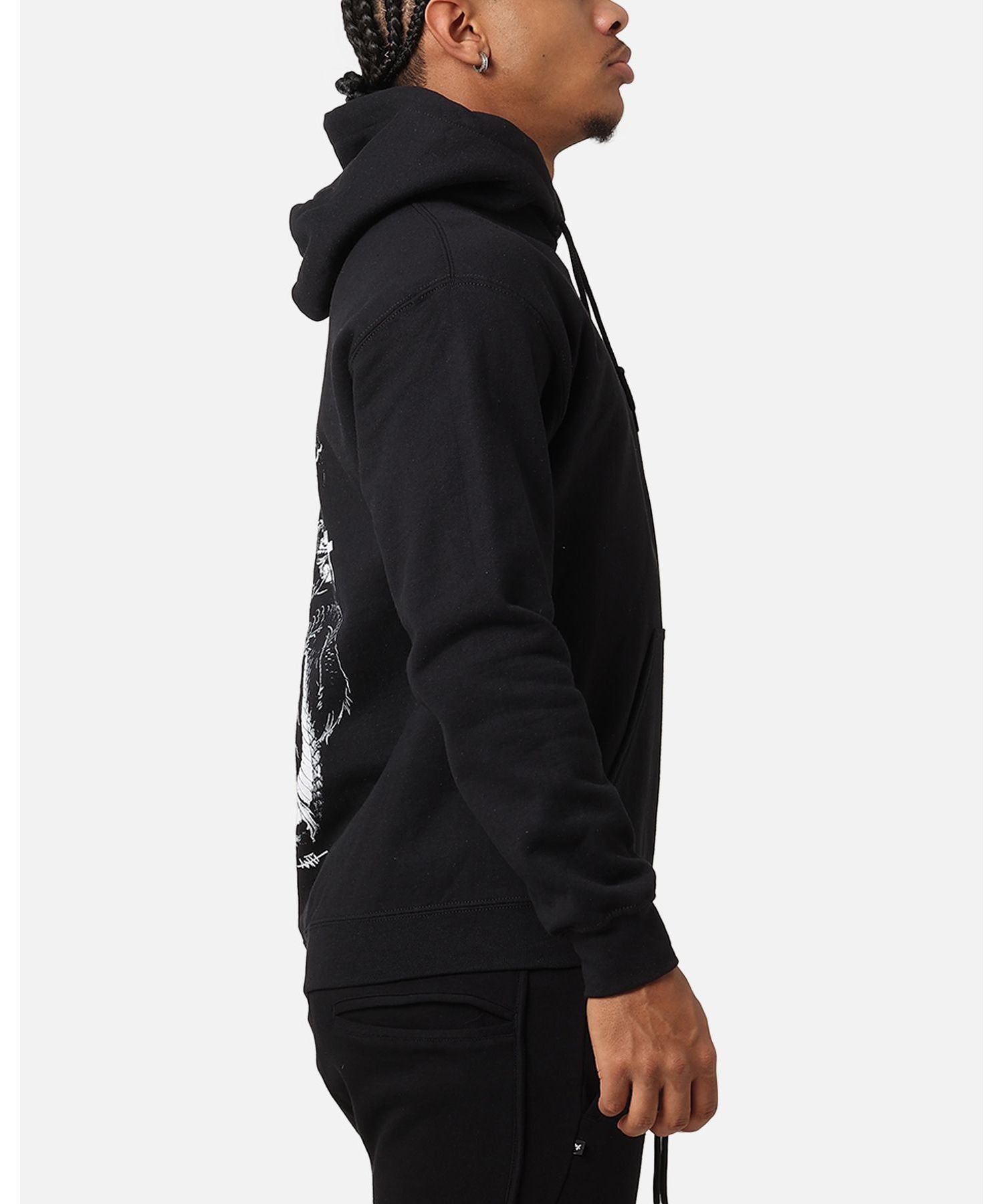 Men's Double Dragon Hoodie, Large, Black