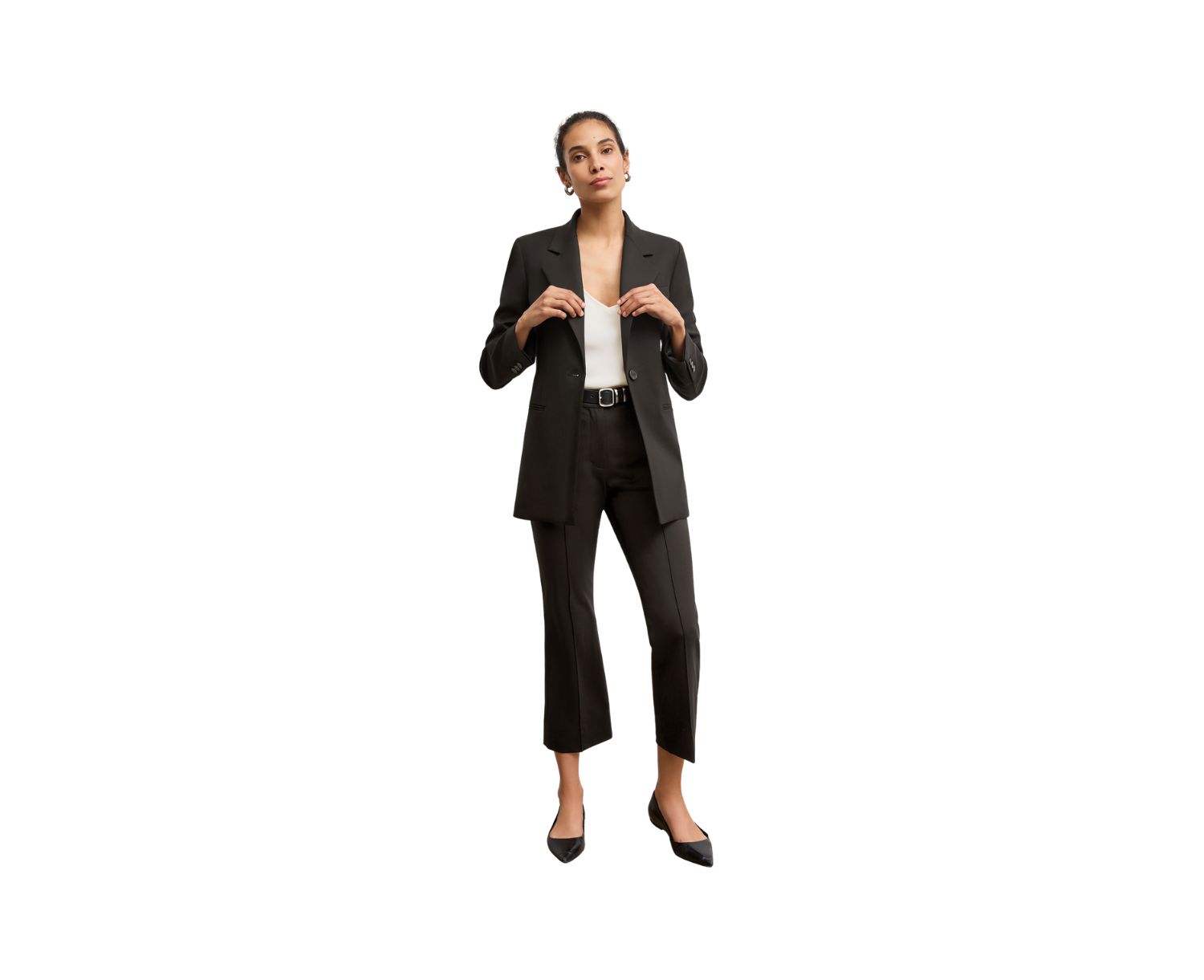 Tessa Kick Flare Trouser - Washable Wool Twill