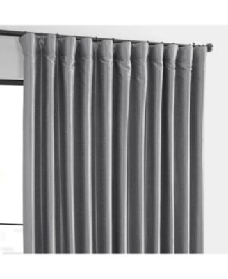 Extra Wide Vintage Textured Faux Dupioni Silk Blackout Curtain