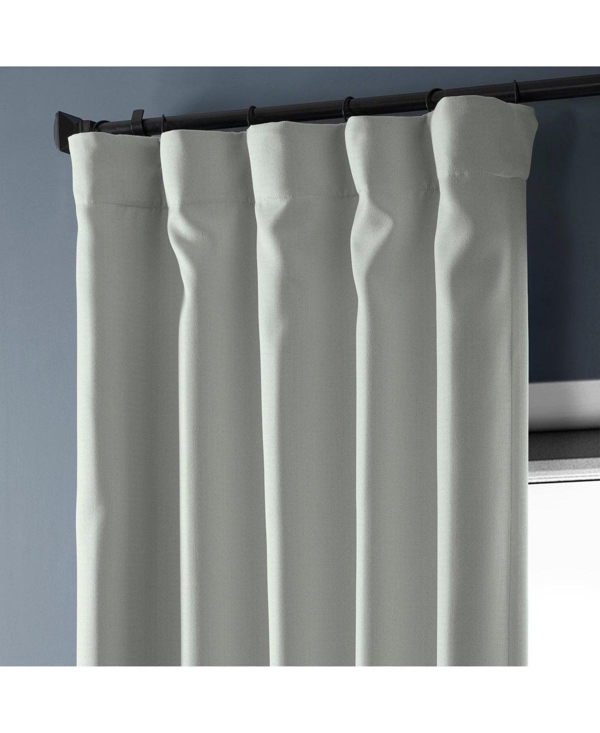 Half Price Drapes Mink Textured Faux Linen Room Darkening Curtain In Gray