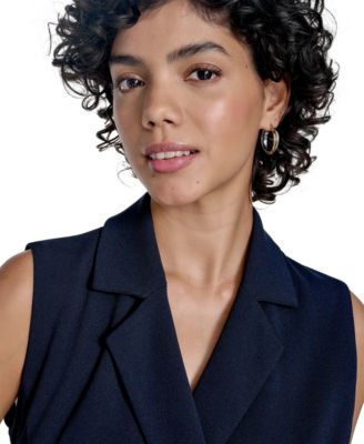 Women's Collared Sleeveless Sheath Dress