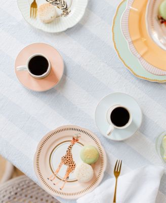 Slogan Espresso Cups and Saucers, Set of 2