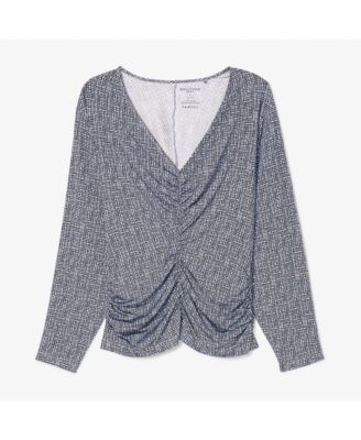 Women's Amina Ruched Top - Printed Jersey