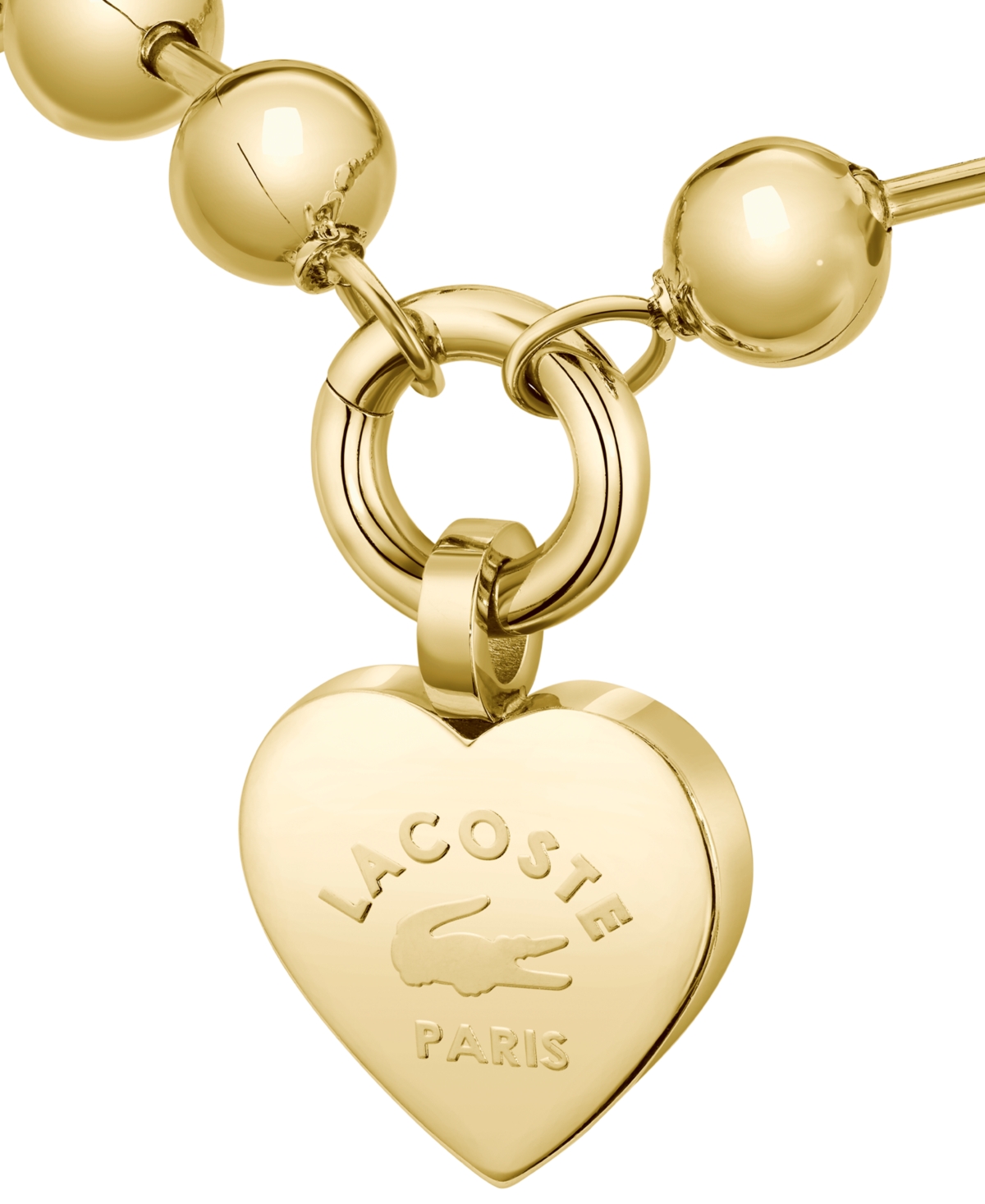 Lacoste Logo Heart Beaded Bracelet