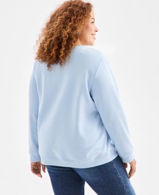 Plus Size Leicester Floral Graphic Sweatshirt, Macy's Exclusive