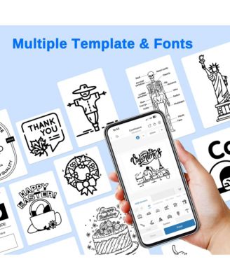 PM230-A Mini Bluetooth Thermal Sticker Printer with 3 paper rolls & templates for phone/tablet printing. Portable