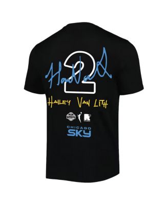 Men's and Women's Hailey Van Lith Black Chicago Sky Name Number T-Shirt