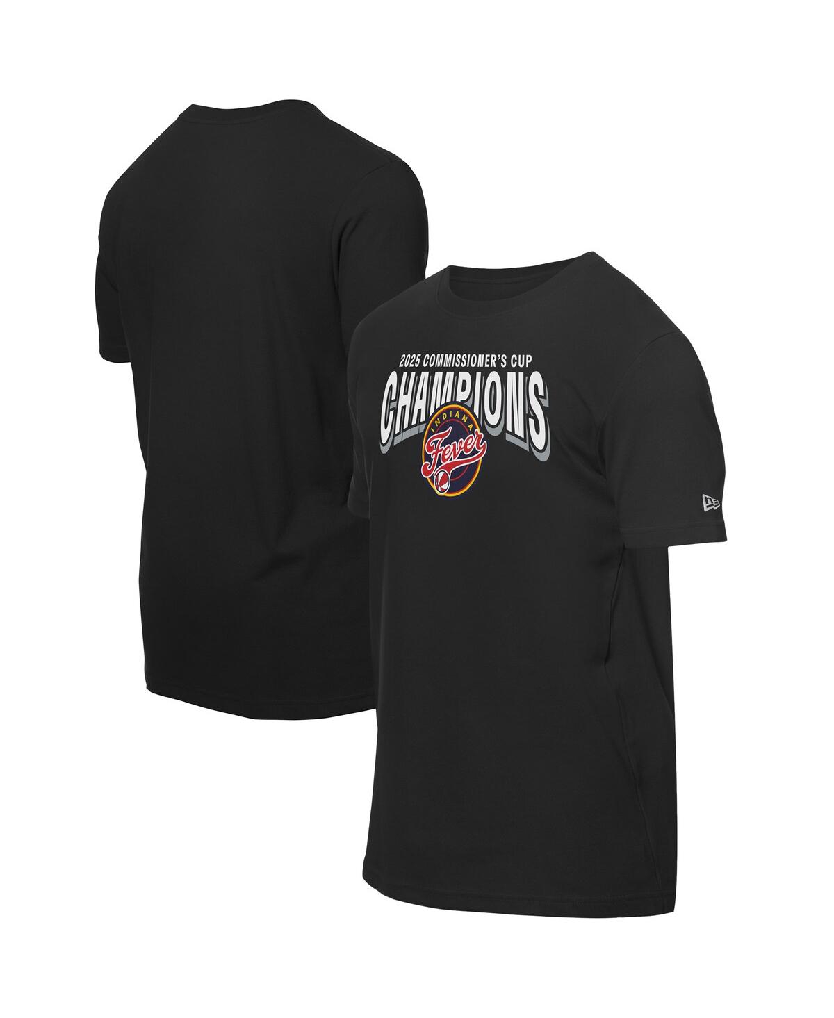 Men's and Women's Black Indiana Fever 2025 Wnba Commissioner's Cup Champions T-Shirt - Black