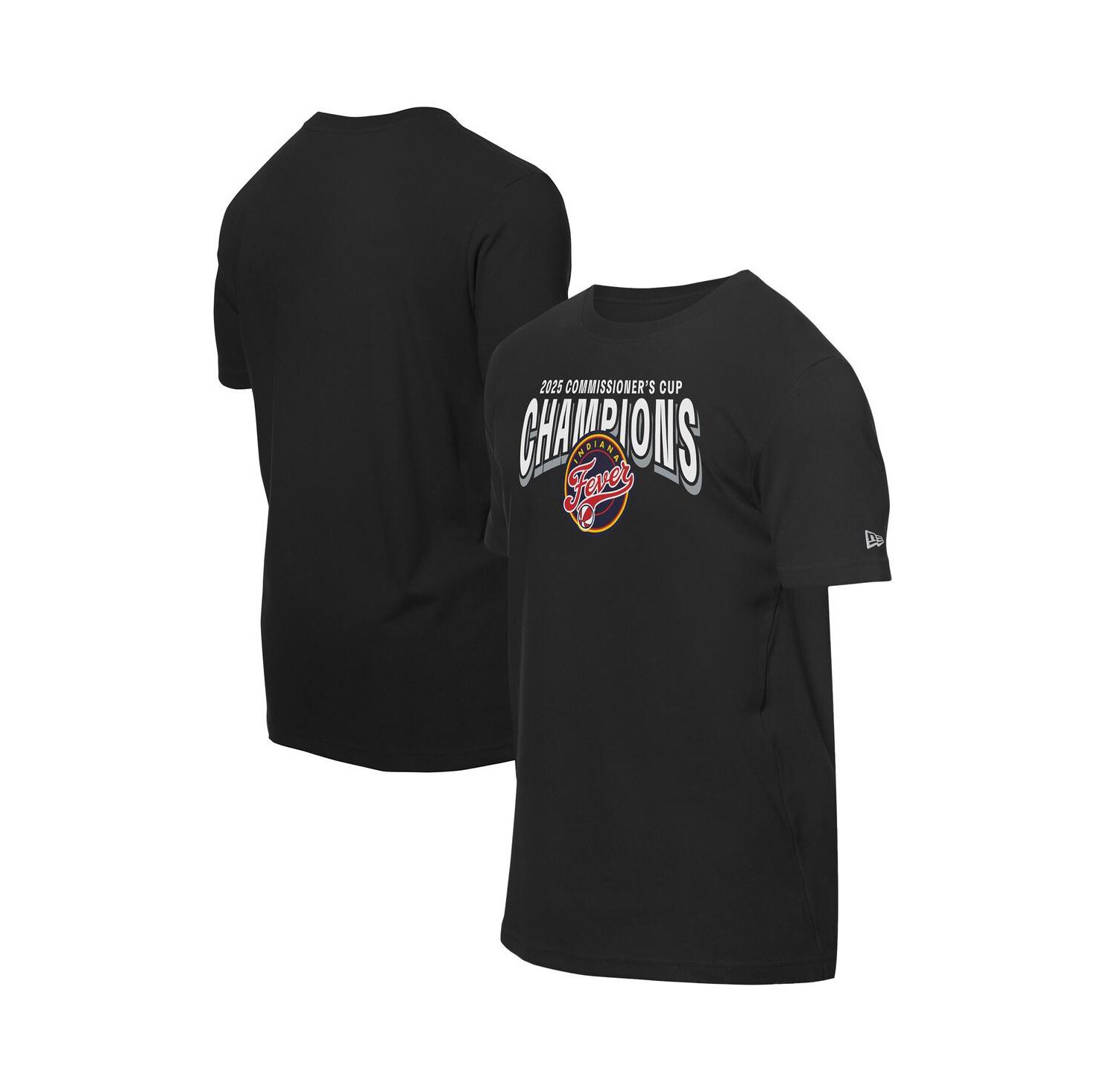 Men's and Women's Black Indiana Fever 2025 WNBA Commissioner's Cup Champions T-Shirt