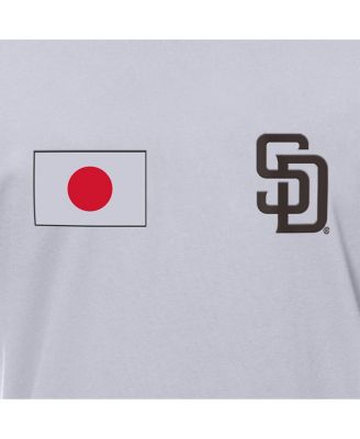 Men's White San Diego Padres Japanese Flag T-Shirt