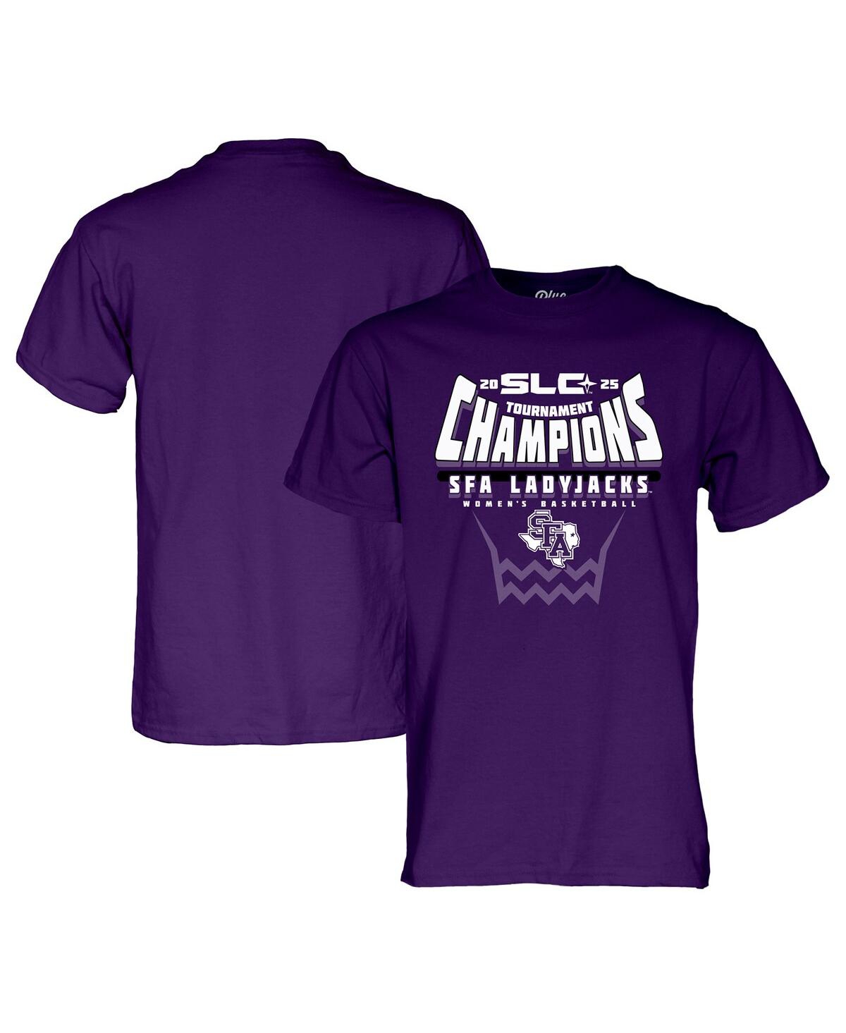 Men's and Women's Purple Stephen F Austin Ladyjacks 2025 Southland Women's Basketball Conference Tournament T-Shirt - Purple