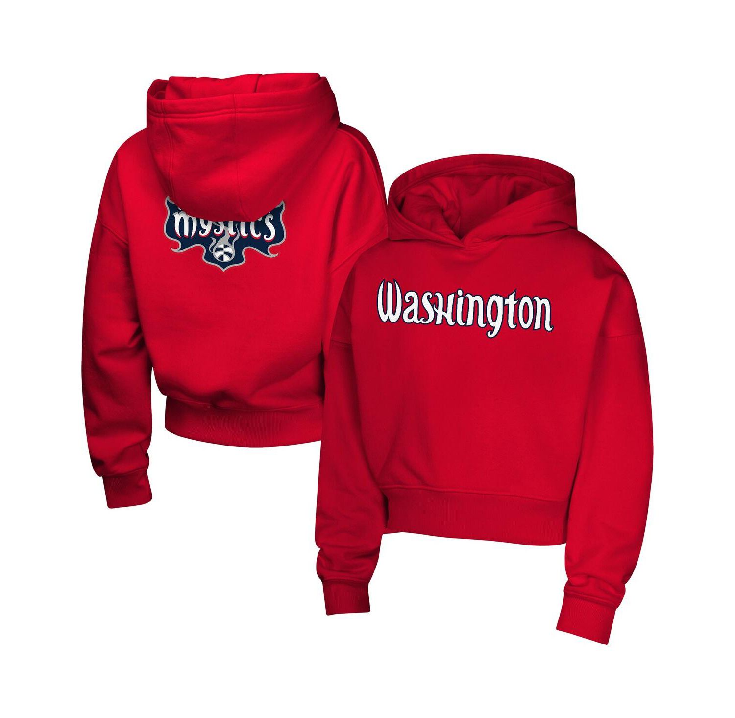 Big Girls Red Washington Mystics Top Closer Fashion Pullover Hoodie