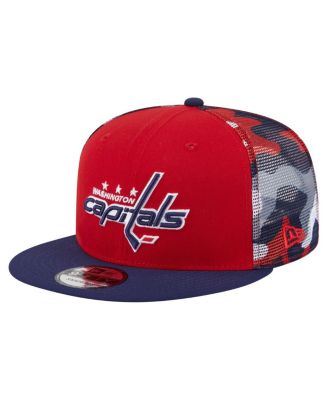 New Era - Men's Red/Navy Washington Capitals Camo Meshback 9FIFTY Snapback Hat