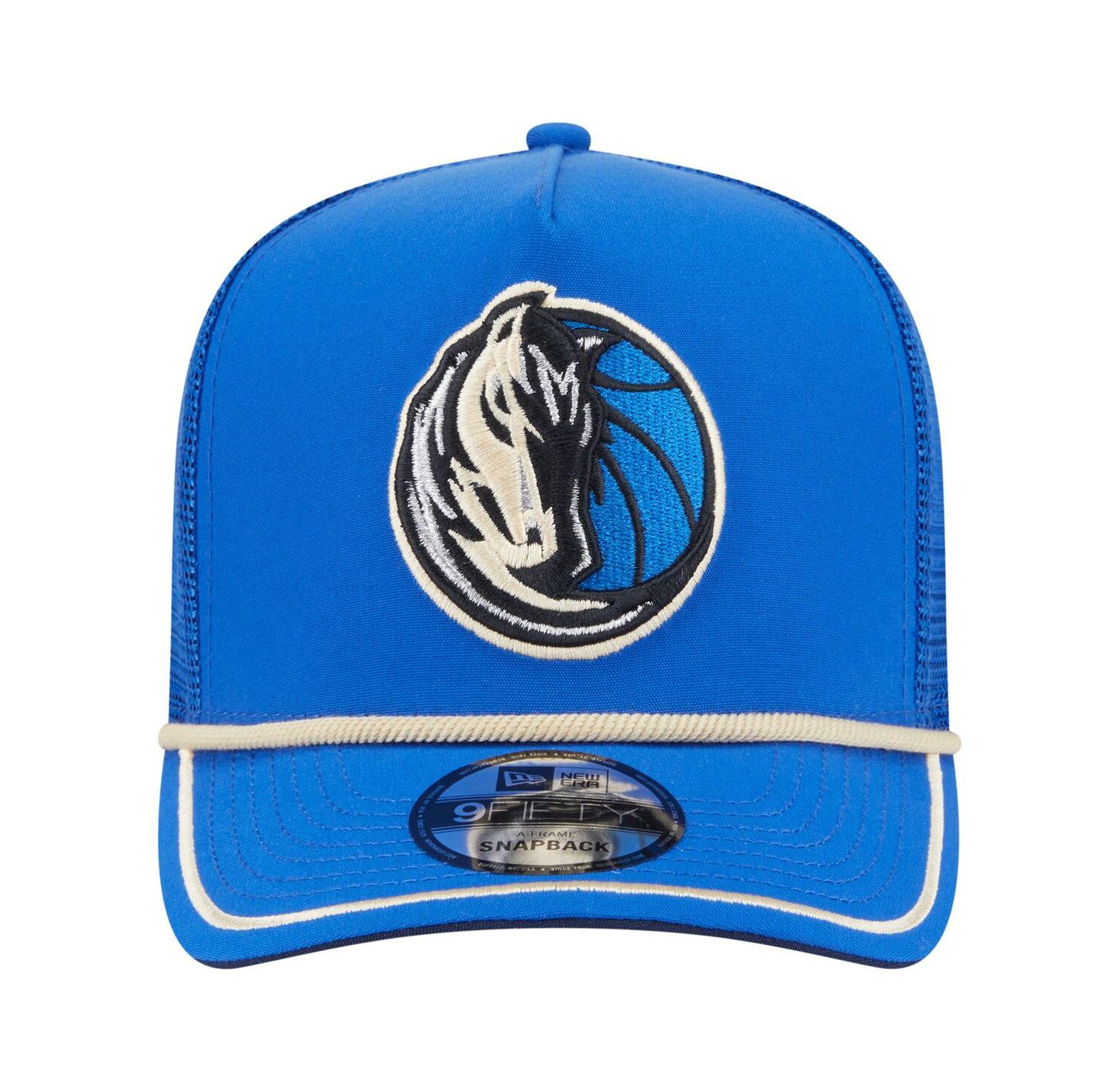 Men's Blue Dallas Mavericks Team Rope A-Frame 9FIFTY Snapback Hat