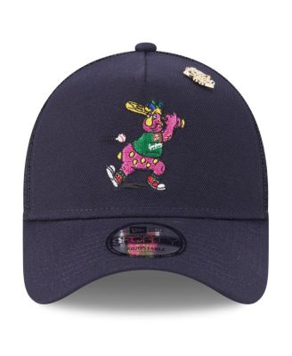 Men's Navy Cleveland Guardians 2025 Big League Chew A-Frame 9FORTY Adjustable Trucker Hat